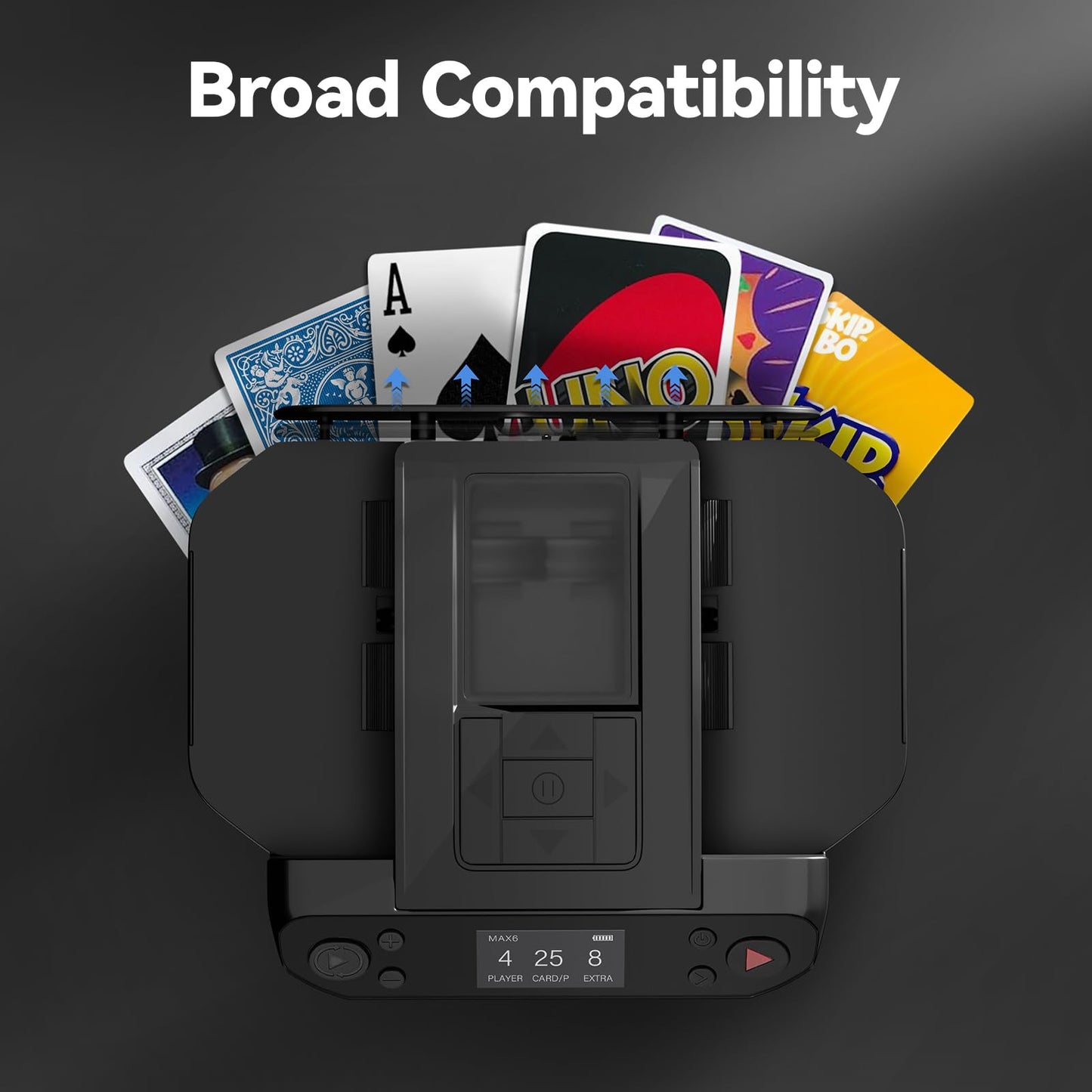 Hugion 2-in-1 Automatic Card shuffler and dealer