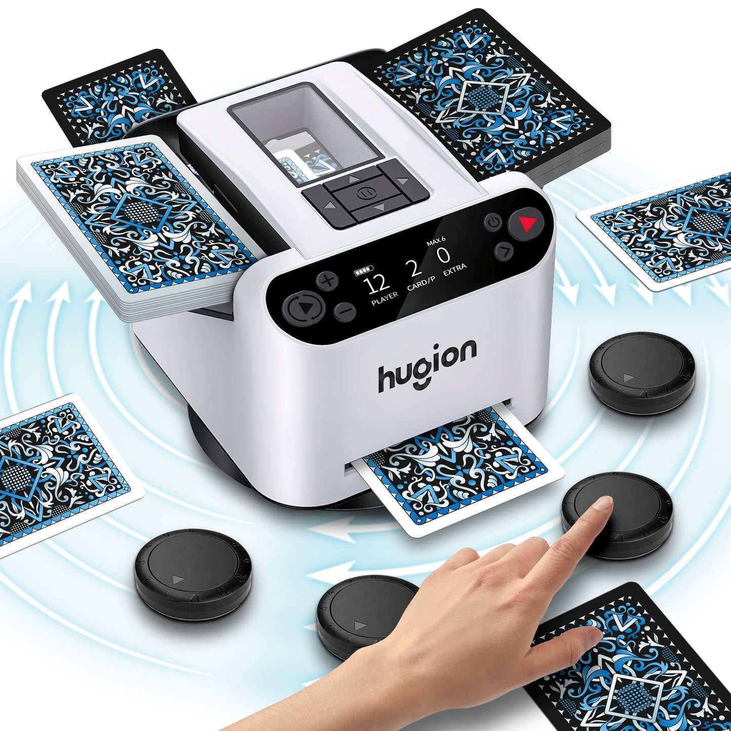 Hugion 2-in-1 Automatic Card shuffler and dealer